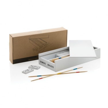 Logo trade corporate gift photo of: Deluxe mikado/domino in wooden box