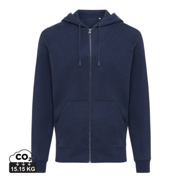 Logo trade corporate gifts picture of: Iqoniq Abisko recycled cotton zip through hoodie
