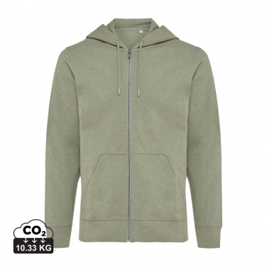 Logo trade promotional merchandise picture of: Iqoniq Abisko recycled cotton zip through hoodie