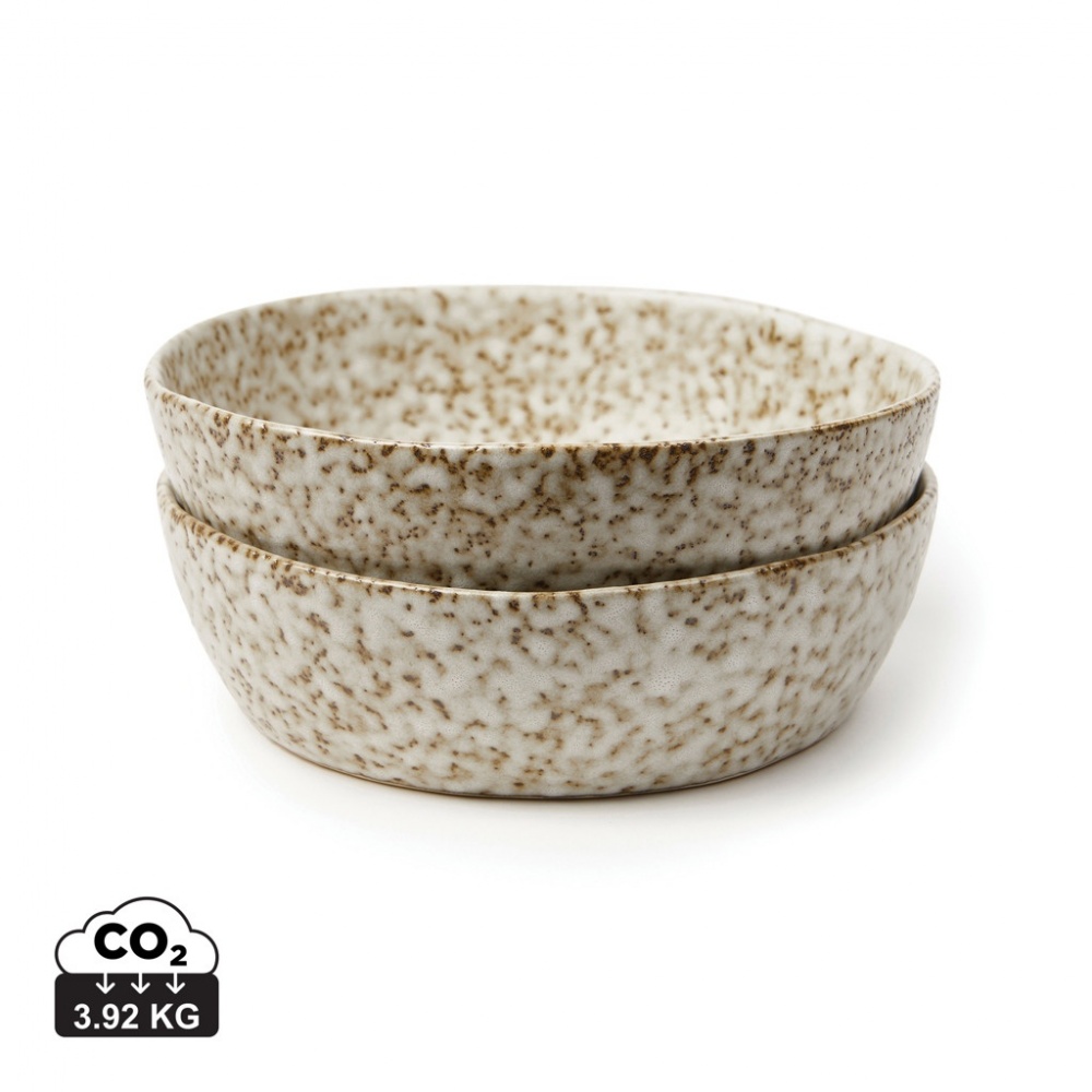 Logotrade promotional item picture of: VINGA Nuvem stoneware mini bowl, 2 pcs set