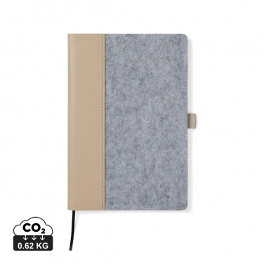 Logo trade promotional item photo of: VINGA Albon GRS recycled felt notebook