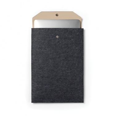 Logo trade corporate gift photo of: VINGA Albon GRS recycled felt 15" laptop sleeve