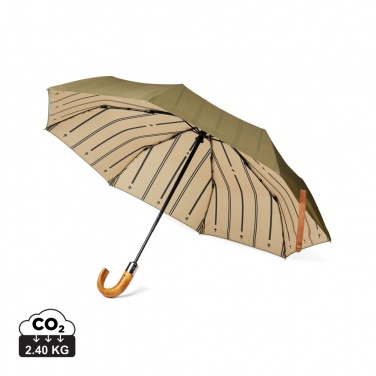Logo trade promotional item photo of: VINGA Bosler AWARE™ recycled pet 21" foldable umbrella