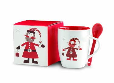 Logo trade advertising product photo of: Mug with spoon 250ml