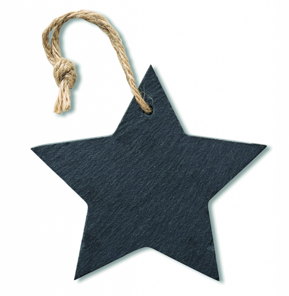 Logo trade promotional giveaways image of: Slate xmas hanger star
