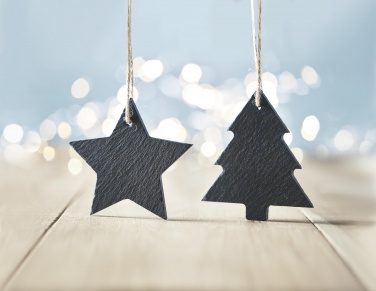 Logo trade promotional items image of: Slate xmas hanger star