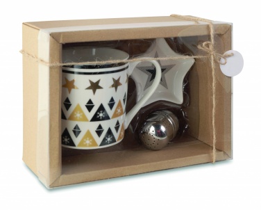 Logo trade advertising products image of: Mug mini plate filter in box