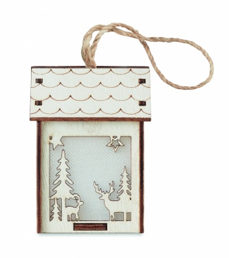 Logo trade promotional products picture of: MDF house with light