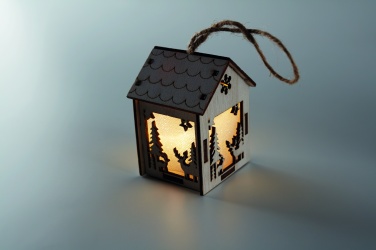 Logo trade promotional gifts image of: MDF house with light