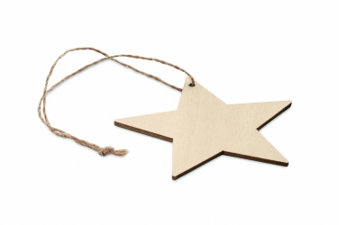 Logo trade promotional item photo of: Wooden star shaped hanger