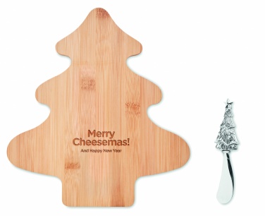 Logo trade promotional giveaways picture of: Cheese board set in bamboo Essen