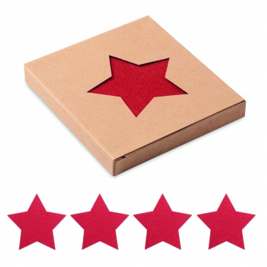 Logo trade advertising products image of: RPET 4 felt coaster set