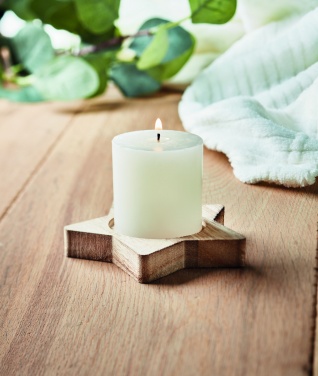 Logo trade promotional giveaways image of: Candle on star wooden base