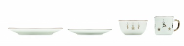 Logo trade advertising products image of: 4 piece ceramic place setting