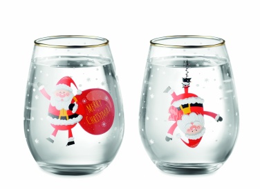 Logotrade business gifts photo of: Set of 2 Christmas glasses