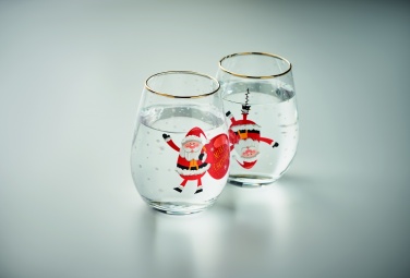 Logotrade promotional giveaway image of: Set of 2 Christmas glasses