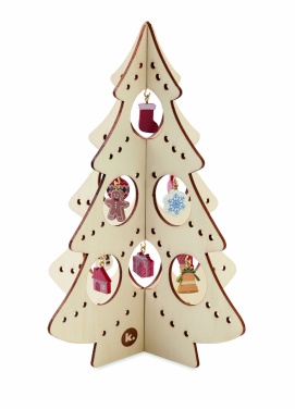 Logo trade promotional products image of: Wooden Xmas tree decoration