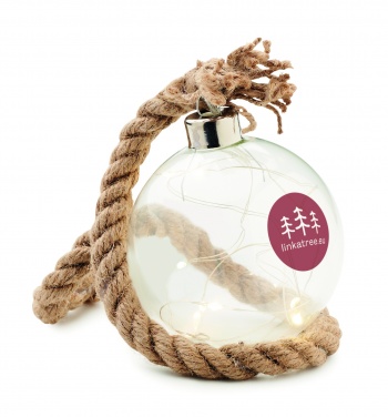 Logo trade promotional giveaways image of: Glass bauble LED light