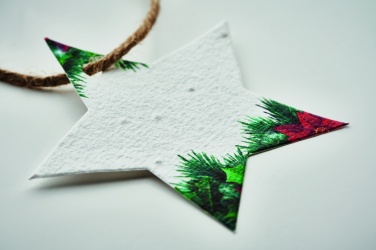 Logo trade corporate gifts picture of: Seed paper Xmas ornament