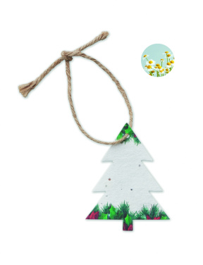 Logotrade promotional giveaway picture of: Seed paper Xmas ornament