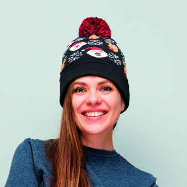 Logo trade promotional giveaway photo of: Christmas knitted beanie