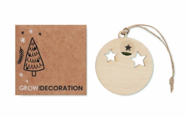 Logotrade corporate gifts photo of: Wooden bauble shape hanger
