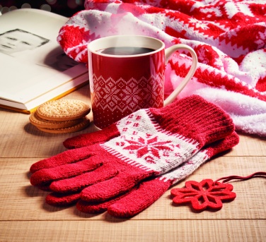 Logo trade advertising product photo of: Winter gift mug and gloves set
