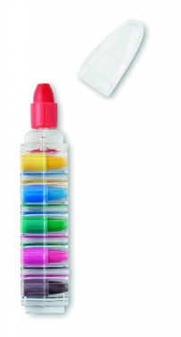 Logo trade promotional gifts image of: Set of 6 wax crayons