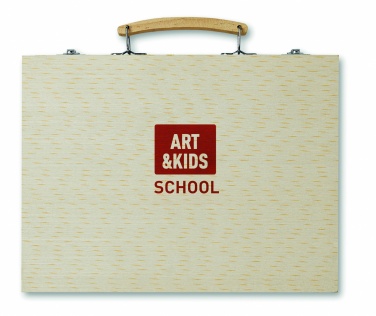 Logo trade promotional merchandise photo of: Artist's set in wooden box
