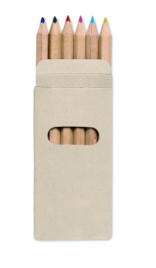 Logo trade promotional items image of: 6 coloured pencils in box