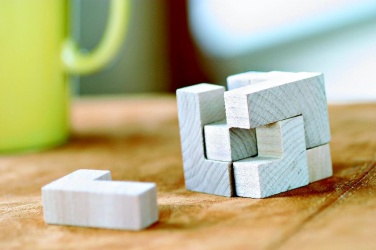 Logotrade corporate gift picture of: Wooden puzzle in cotton pouch