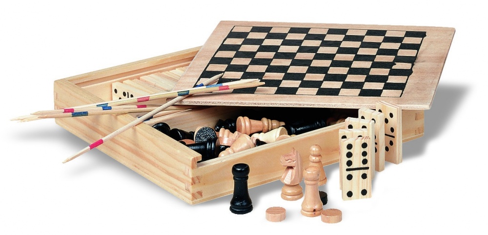 Logotrade advertising products photo of: 4 games in wooden box
