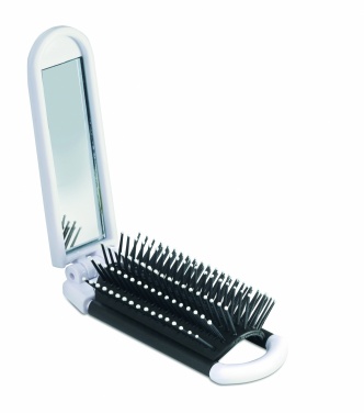 Logo trade promotional gifts picture of: Foldable hairbrush with mirror