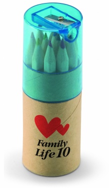 Logo trade promotional giveaway photo of: 12 coloured pencils