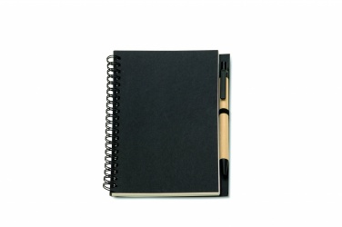 Logo trade advertising products picture of: B6 Recycled notebook with pen