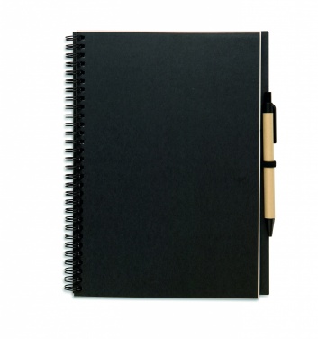 Logo trade promotional merchandise picture of: Recycled notebook with pen