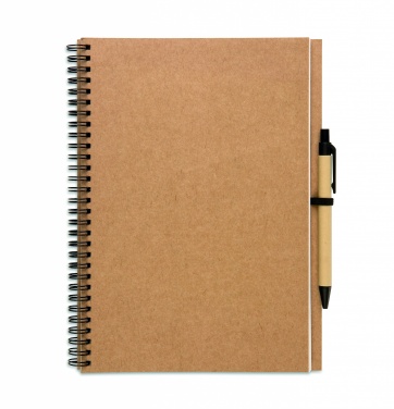 Logotrade promotional giveaway image of: Recycled notebook with pen