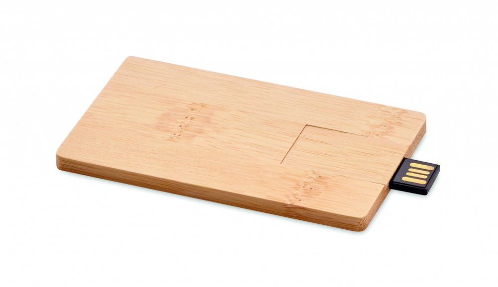 Logo trade promotional gifts image of: 16GB bamboo casing USB