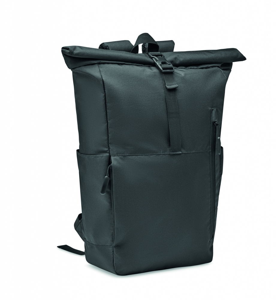 Logo trade promotional item photo of: 300D RPET rolltop backpack