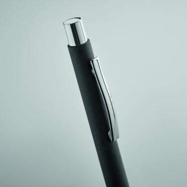 Logo trade business gifts image of: Recycled paper push ball pen