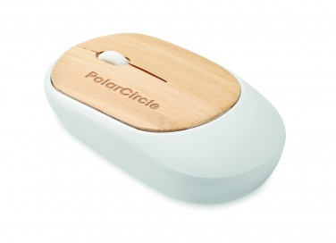 Logo trade advertising products picture of: Wireless mouse in bamboo