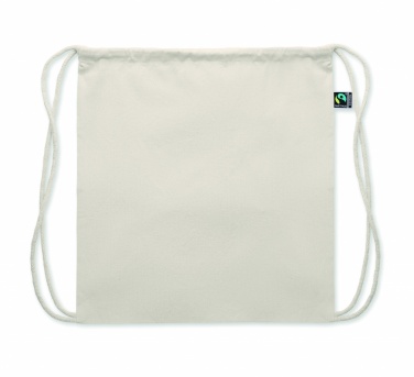 Logo trade promotional merchandise image of: Drawstring bag Fairtrade