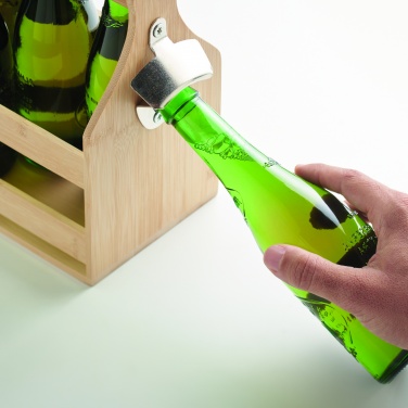 Logotrade corporate gift picture of: 6 beer crate in bamboo