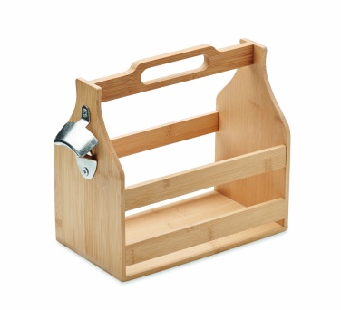 Logo trade promotional gift photo of: 6 beer crate in bamboo