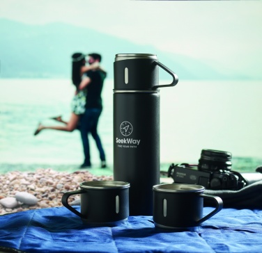 Logotrade promotional giveaways photo of: Double wall bottle and cup set