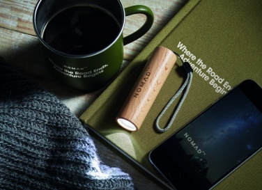 Logo trade corporate gift photo of: Beech wood rechargeable torch
