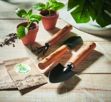 Logo trade business gifts image of: 3 garden tools  in RPET pouch
