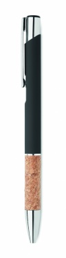 Logotrade promotional gift picture of: Ballpoint pen made of aluminum with a cork grip