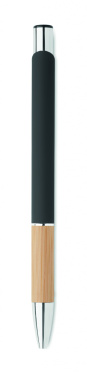 Logotrade promotional gifts photo of: Ballpoint pen made of aluminum with a bamboo grip