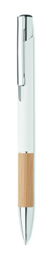 Logotrade promotional giveaway picture of: Ballpoint pen made of aluminum with a bamboo grip